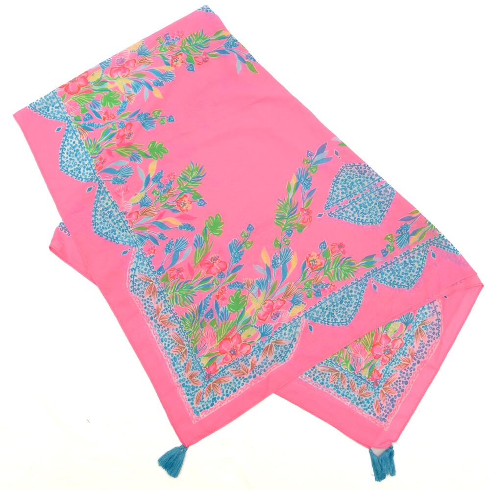 Lilly Pulitzer Pareo Havana Pink Casa Jaguar Engineered Swim Coverup
